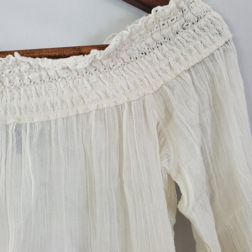 Aerie Crinkle Gauze Top size S - Picture 3 of 5